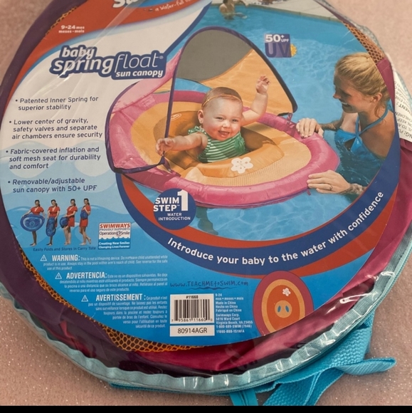 Swim Ways Infant Floatie With Sun Canopy - Picture 8 of 9